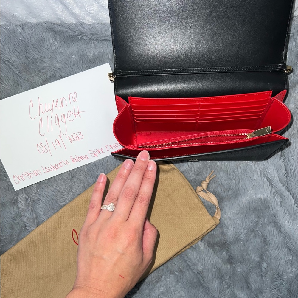 Christian Louboutin Paloma Spike Empire Leather Clutch - Picture 4 of 9